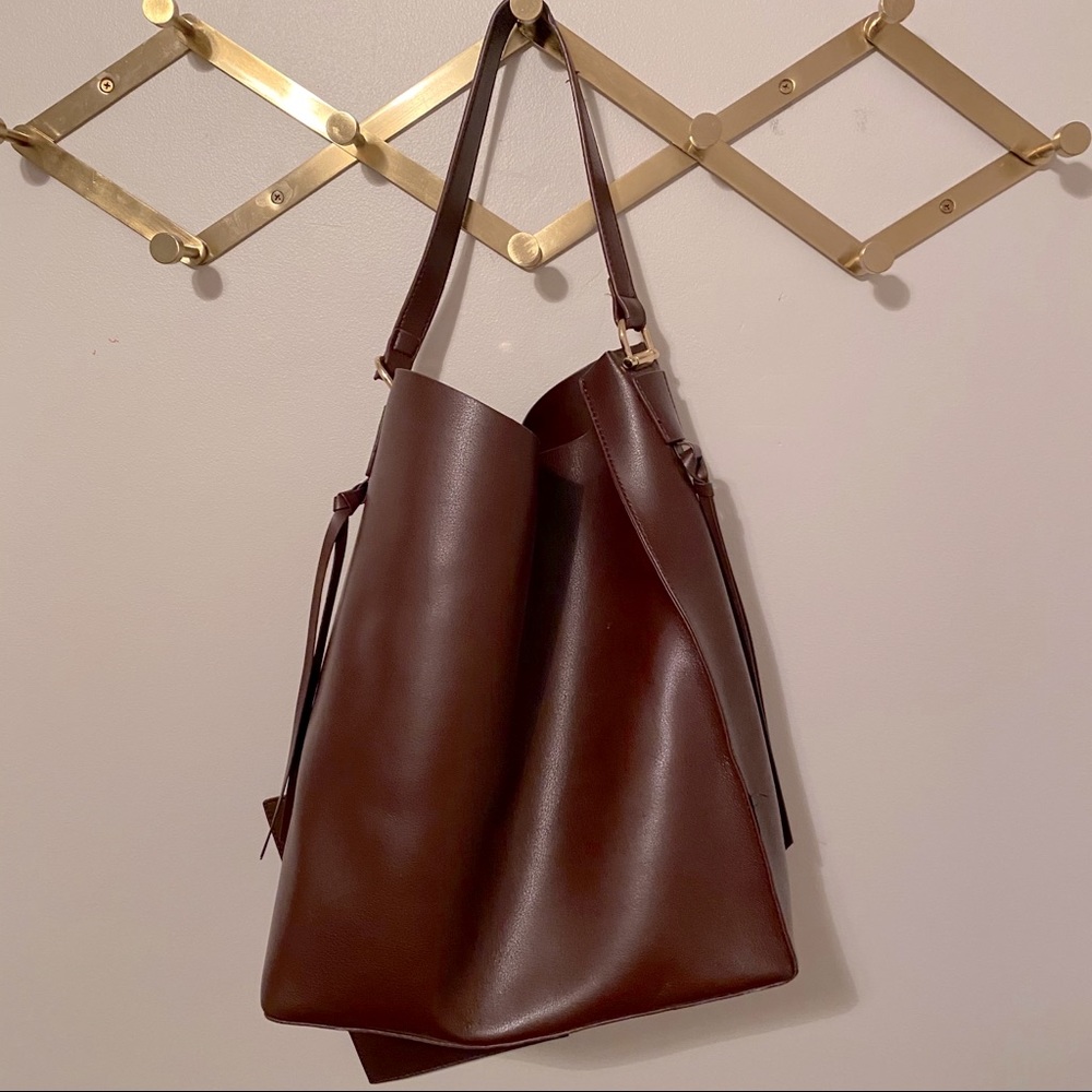 Maroon Bucket Bag